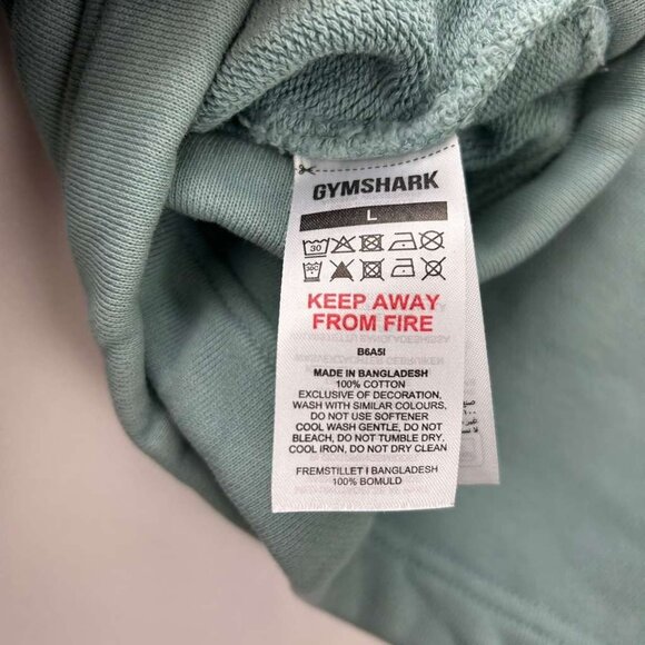 Gymshark Women's Large Loopback Seafoam Green Pullover Sweatshirt Long Sleeve - Picture 8 of 16
